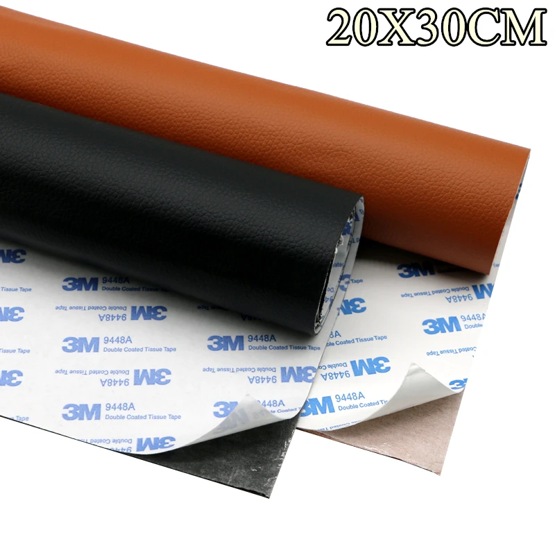 Description Picture 2 of itemSelf Adhesive Faux Synthetic Leather Patches Patch Black Fabric Big Size Eco Sofa Hole Repair Car Sticker Tables Bed Leatherette