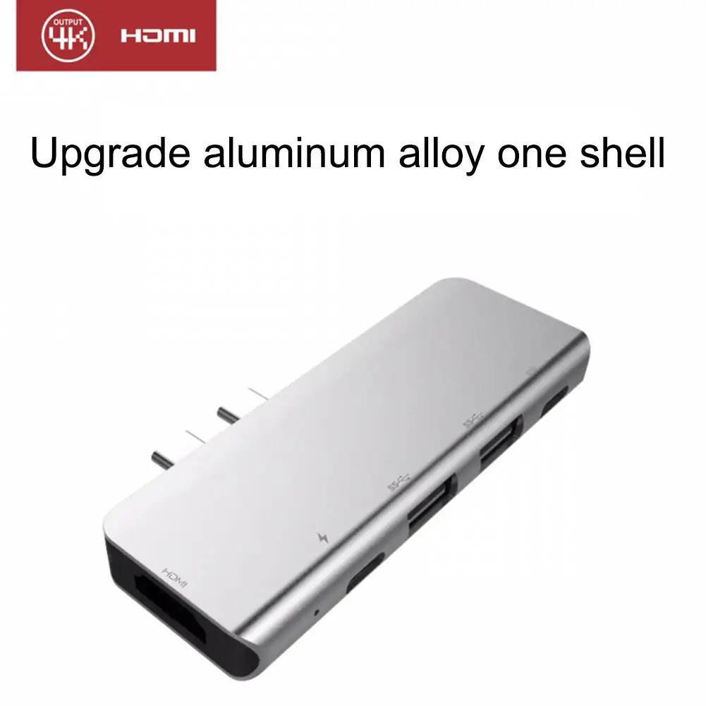Алюминиевый USB C концентратор адаптер с USB-C PD зарядка+ 4K HDMI+ USB 3,0 для MacBook Air / для MacBook Pro /208