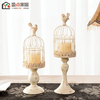 

Romantic Minimalist Nordic Style Candlestick Metal Bird Cage Decoration Swieczniki Creative Retro Candle Holder FF80C62