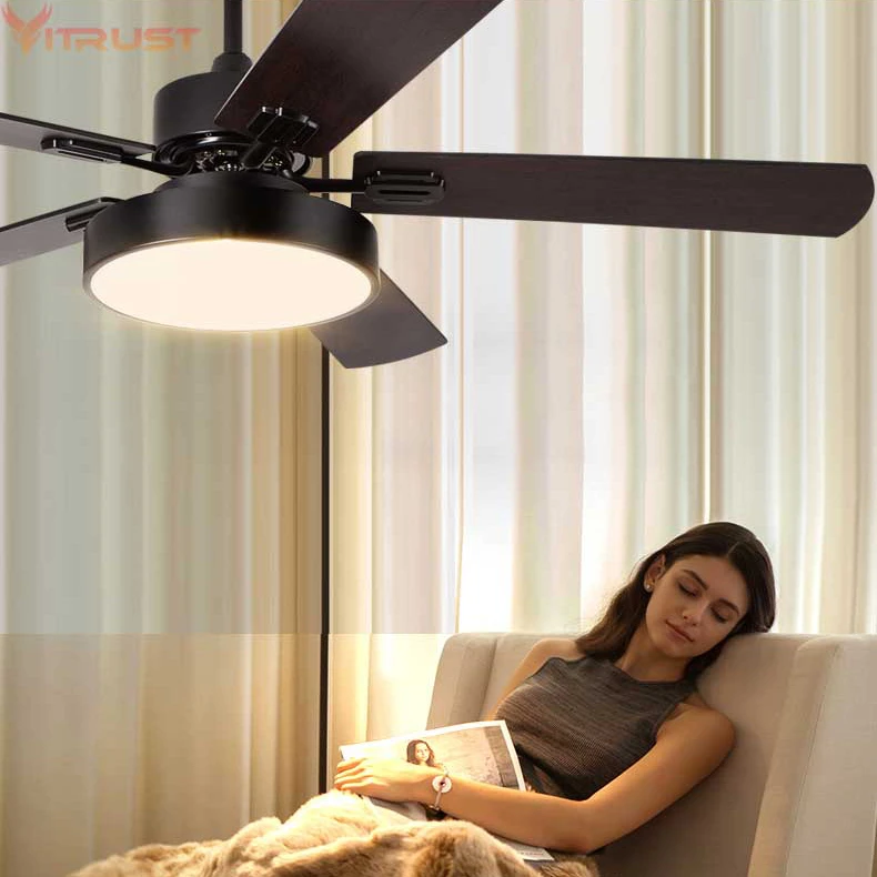 de techo moderno para interiores y exteriores, luz, madera maciza, bronce frotado aceite, humedad para cocina y Patio| Ventiladores de techo| - AliExpress