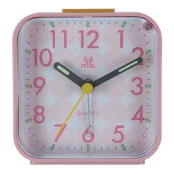 

New Creative square small alarm clock Student Bedside desk alarm clock Plastic Luminous Needle Quartz clock Mini Portable Decor