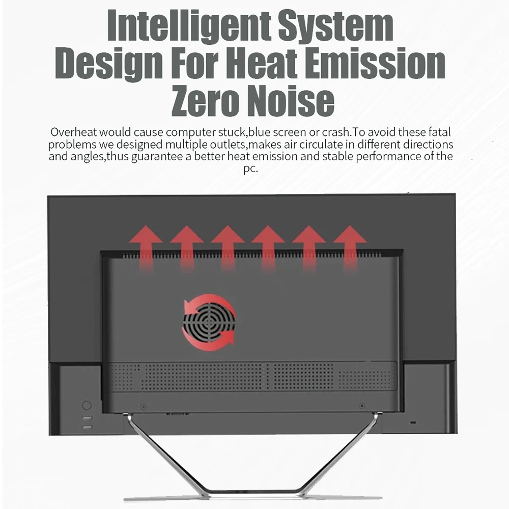 23.8 inch All in one Desktop Intel Core i3 i5 Windows 10 Frameless Gaming Computer with HD Screen 8G DDR3 256G SSD WiFi