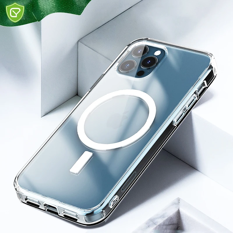 Новый прозрачный чехол с магнитной адсорбцией для iPhone 12 pro max поддержка