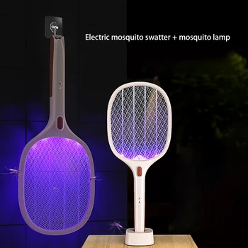 

Electric Mosquito Swatter Rechargeable Tennis Racket Fly Insect Racket Zapper Handheld Racket Insect Fly Bug Wasp