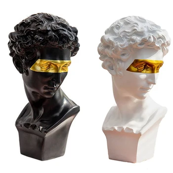 

Home Decorations David Golden Eye Abstract Resin Statue Cafe Counter