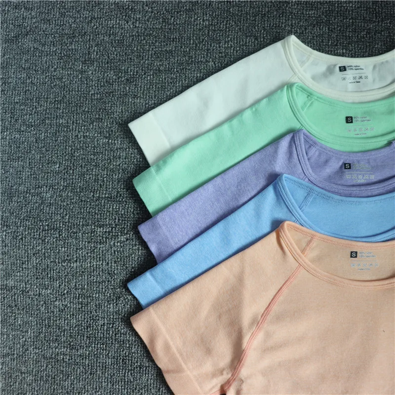 Yoga Top Sports T Shirt Yoga Shirt Sports Shirt Yoga Shirts Short Sleeve Solid Color Vital Seamless Women Fitness Crop Top Workout Tops Gym Clothes Sportswear Running T-shirts