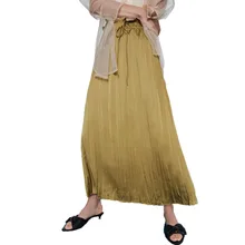 Летние повседневные однотонные плиссированные юбки женские юбки