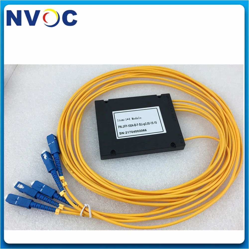 1X4 1X2 Abs Box Plc Splitter Module Sc/Lc/St/Fc/Upc Apc Fiber 1*2 1*4 Single Mode 2.0Mm 1M Accoppiatore In Fibra Ottica
