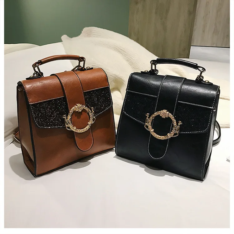 Zhenli New Style WOMEN'S Bag Pu WOMEN'S Backpack Solid Color AliExpress New Style Birkin Bag outside China on Behalf
