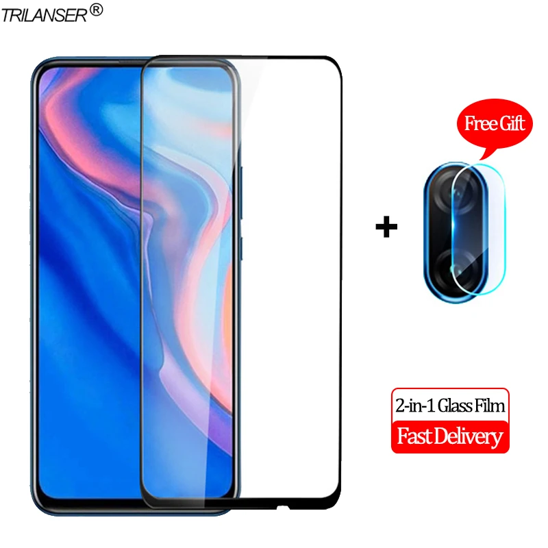 huawei p smart 2019 (хуавей п смарт 2019) стекло 2 в 1 Камера для линзы пленка Экран Защитная z