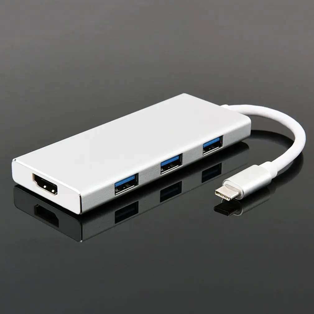 Док-станция type-C к HDMI type-C HDMI/Usb3.0 концентратор Tf карта конвертер компьютерные внешние аксессуары