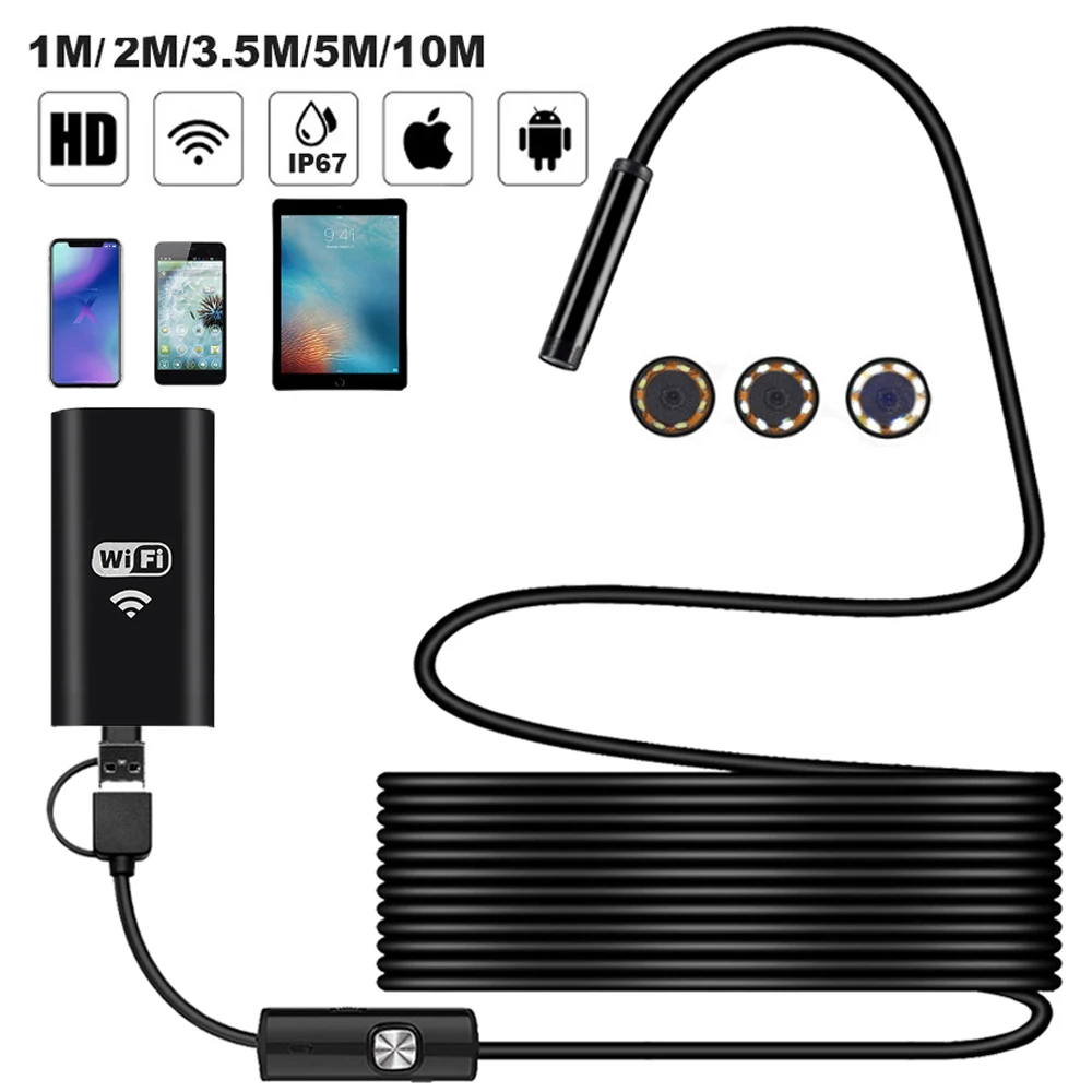 Megapixels HD USB Endoscope Type-C Borescope Inspection Camera For Samsung  S21 +