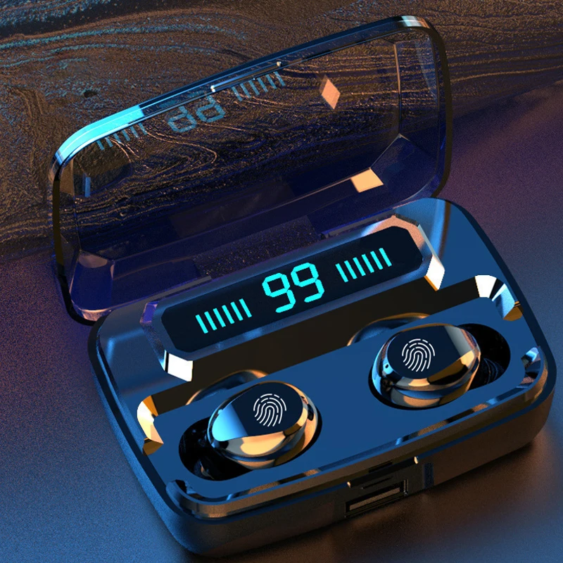 Беспроводная гарнитура F9 Bluetooth 5 0 TWS Hi Fi мини наушники для спорта и бега телефонов