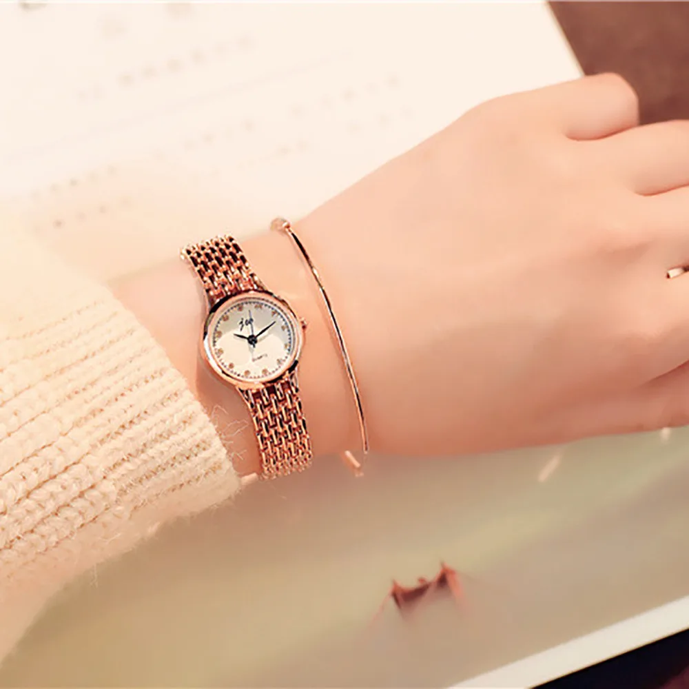 GEMIXI, женские часы, женские Кварцевые аналоговые наручные часы, маленький циферблат, нежные часы, роскошные деловые часы, розовое золото, Прямая поставка