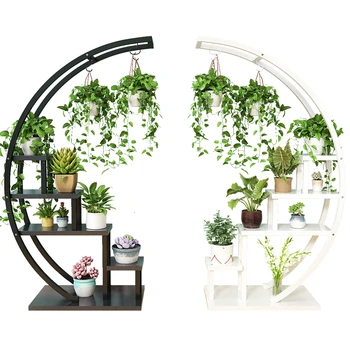 

Multi-storey Room Introspection Space Balcony Decorate Iron Art Of Placing Books Flowerpot European Style Frame