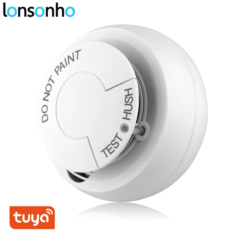 Lonsonho Wifi Smoke Detector Fire Alarm Security System Smart Smoke Sensor Smart Life Tuya App