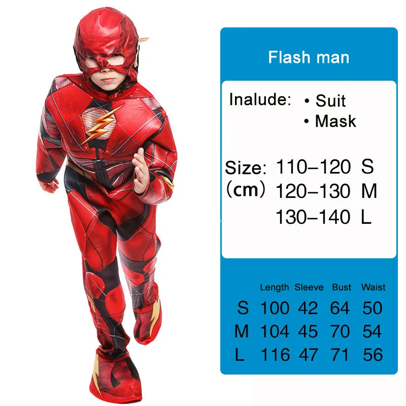 Marvel/детская одежда для хеллоуина; костюм из аниме «Оптимус Прайм»; вечерние костюмы «мстители», «Трансформеры», «Нептун», «Звездные войны»; праздничные костюмы - Цвет: Flash-man