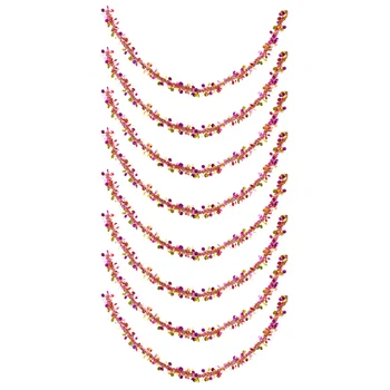 

8Pcs Glitter Hanging Ornament Xmas Colorful Strip Party Decor Random Color Style