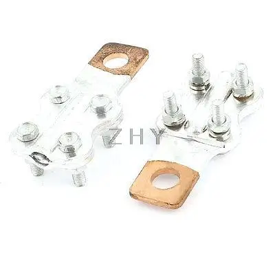

2Pcs 100A JTL Copper-aluminum Jointing Clamp Cable Terminal 11mm Ring 3/8 Stud