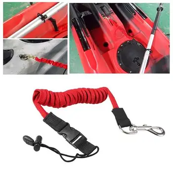 

Kayak Canoe Inflatable Boat Paddle Elastic Coiled Leash Cord Oar Rope Tether Rowing Boats Lanyard Fishing Rod Kayak Accessories