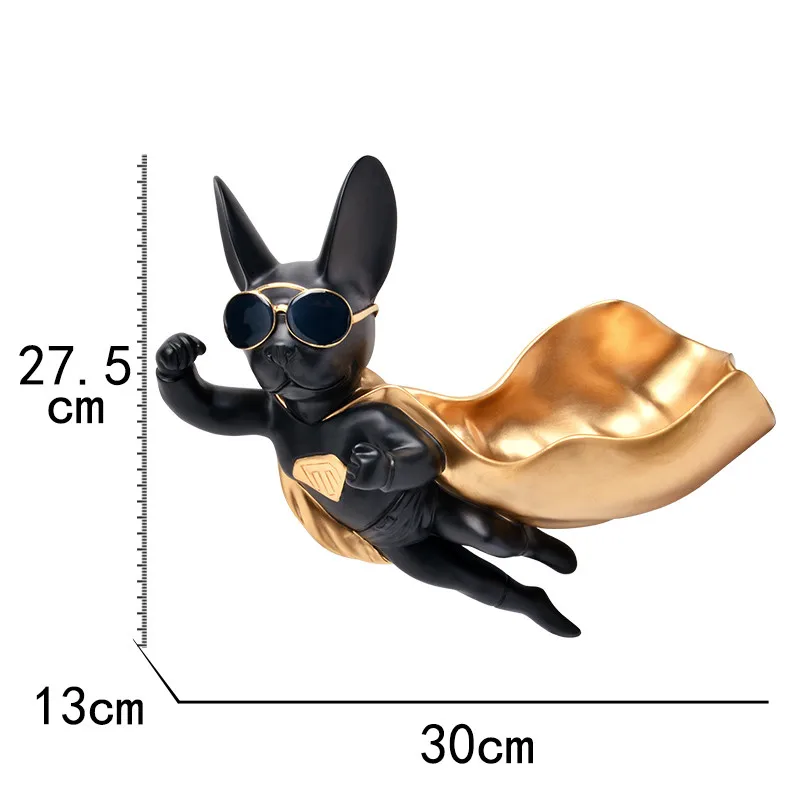 Супермен собака настенные подвесной, для конфет коробка масляной живописи настенные украшения, с принтом «Lucky Dog» Творческий Ключ животных коробка для хранения украшения дома X3334