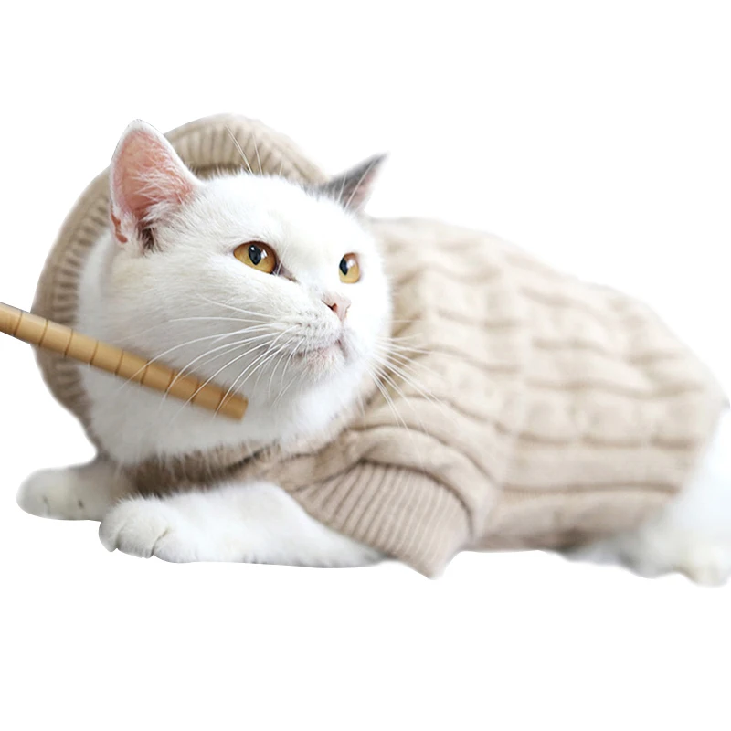Одежда для кошек в осенне-зимний короткий молочный Кот синий кот сиамский безволосый котенок питомец толстый теплый зимний свитер BB50FY002