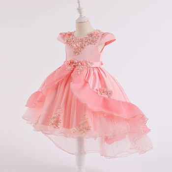 

2020 Pageant Bridesmaid Girls dresses For Party And Wedding Dress Girl Flower Princess Tutu Dress Children's Clothing 3-10 Years