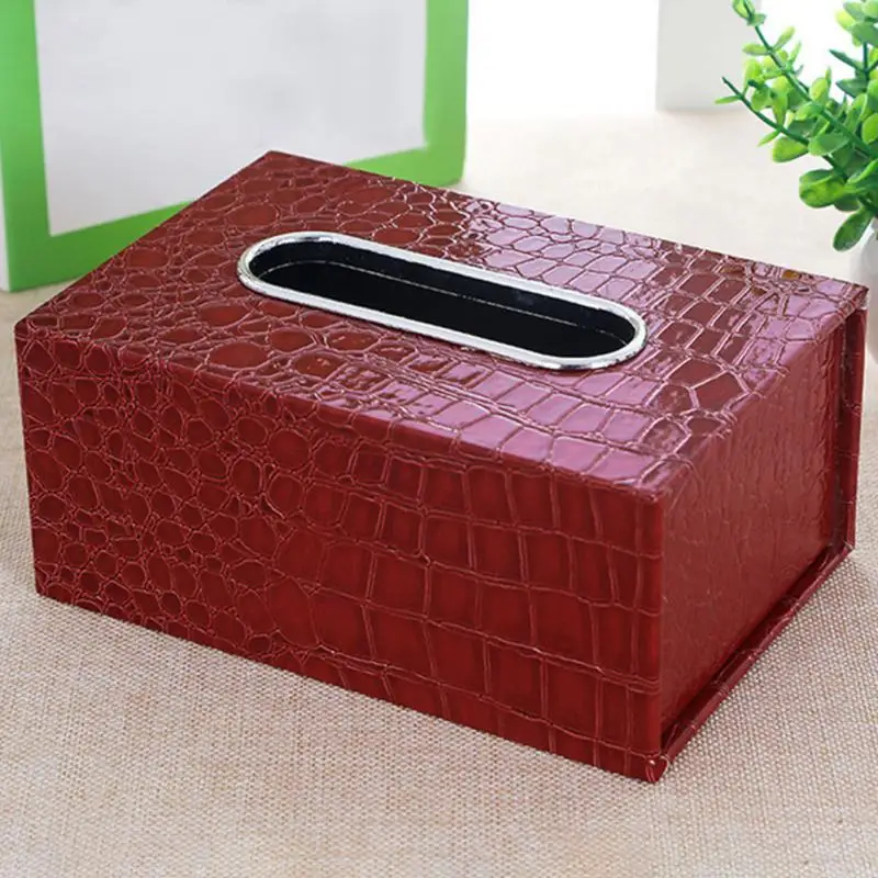 Вынимаемые Салфетки рулон бумаги деревянная коробка для ткани дома ванная комната автомобиль контейнер для бумажных платков полотенце салфетка журнал держатель ткани#888 - Цвет: Red Crocodile