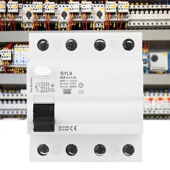 

4P 400V GYL9 Circuit Breaker 50/60Hz IP20 Electric Leaking Protector Current Circuit Breaker