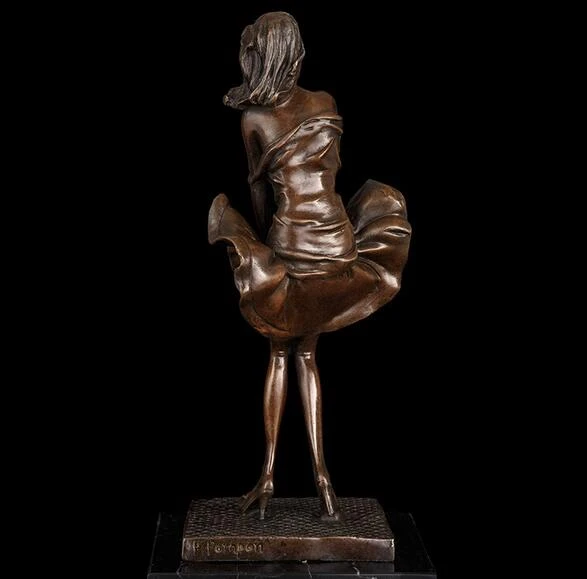 Monografie Publiciteit arm Art Deco Handgemaakte Sculptuur Marilyn Monroe Vrouw Koperen Bronzen  Standbeeld|Beelden & Sculpturen| - AliExpress