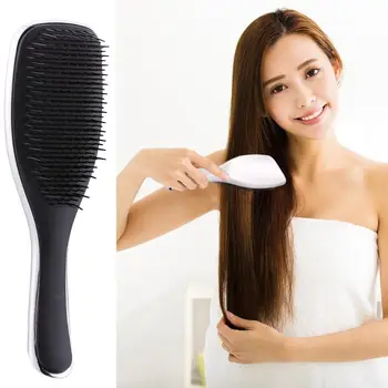 

Electroplate Anti-static Hair Brush ABS TPE Electroplate Hair Loss New Design Massage Comb Shower Wet Detangle Hair Brush