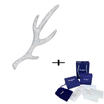 

New Fashion POLAR BESTIARY Brooch Animal Antler Shape Colorful Crystal Brooch Ladies Wild Luxury Fine Jewelry Valentine's Gift