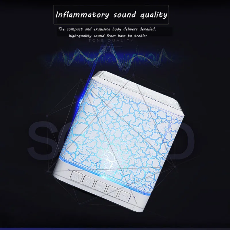 Беспроводной Bluetooth динамик мини беспроводной микрофон карта портативный AUX USB TF