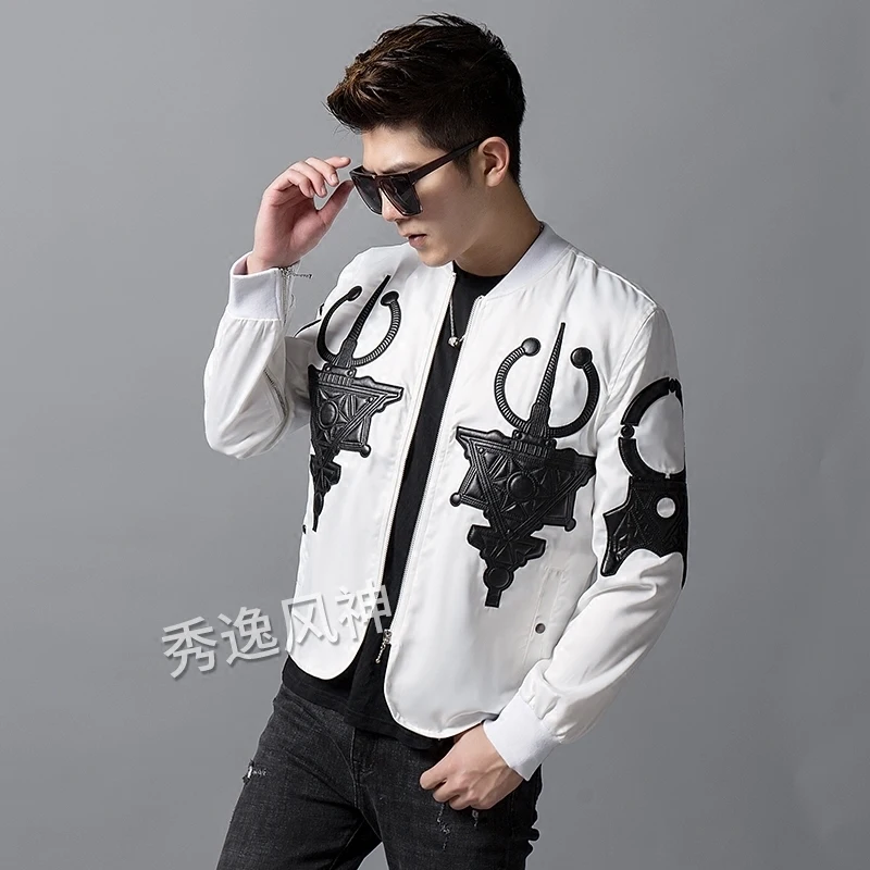 

2020 Trend Nightclub Show Leisure Time Jacket Heavy Stylish Blazers For Men Wind Embroidery Blazer Hombre Casual Terno Masculino
