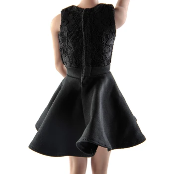 

1/6 Sleeveless Black Lace Dress Clothes Fit 12'' Female Phicens PH Figure Body