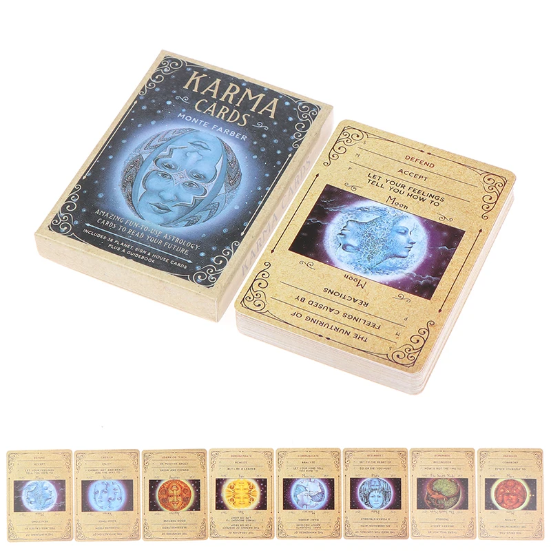 Karma Oracle Cards Tarot Family Party Prophecy Divination Board Game Gift Deck Fortune-telling Card 78 pcs | Спорт и развлечения