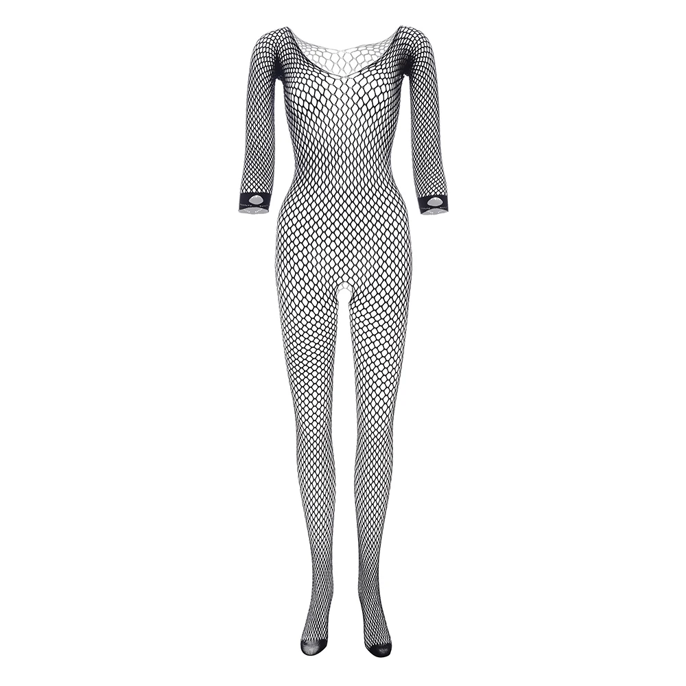 XXXL Plus Size Bodystockings Women Sexy Open Crotch Catsuit Bodysuit Mesh Fishnet Tights Erotic Lingerie Sleepwear Jumpsuit-women underwear sexy lingerie women jumpsuit