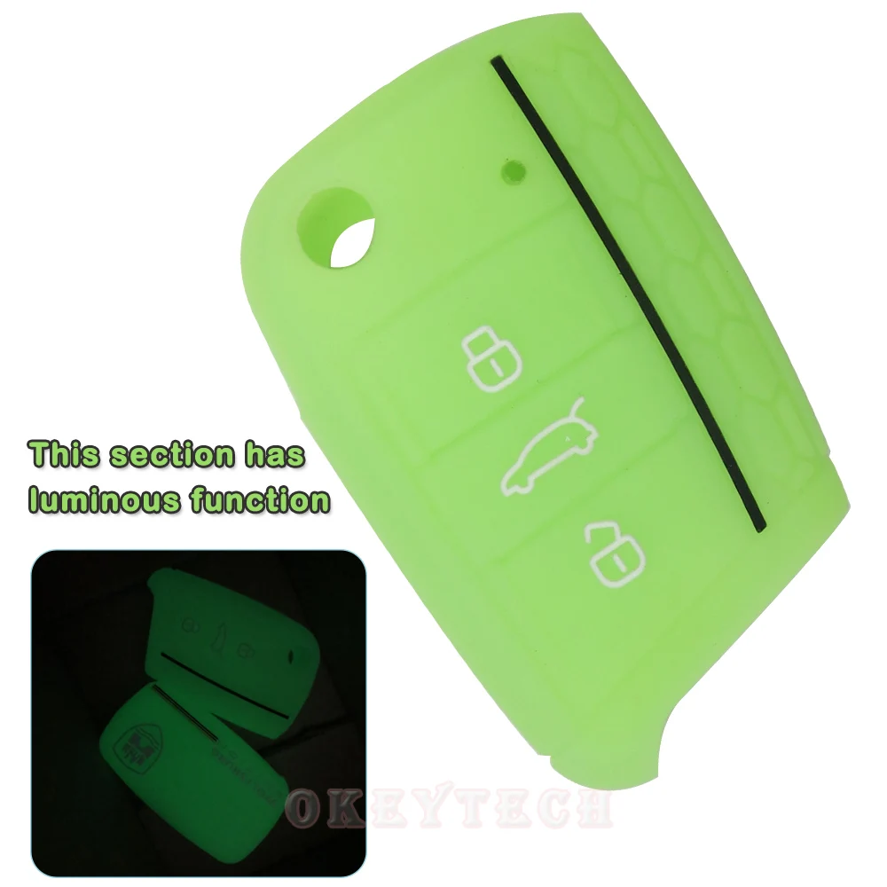 Custodia portachiavi in Silicone per auto Shell Fob per Volkswagen VW Golf 7 Mk7 Skoda Octavia A7 Kodiaq Karoq SEAT Leon Ibiza 3 Key Protector - H121cf5680fb94125a3ca4412f3c46949M