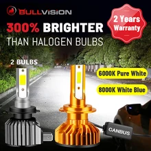 BULLVISION H7 LED Scheinwerfer 20000LM H4 H11 HB3 HB4 9005 9006 H8 H9 Canbus Fehler Kostenlose 6000K 8000K auto Nebel Lampe Scheinwerfer Plug & Play