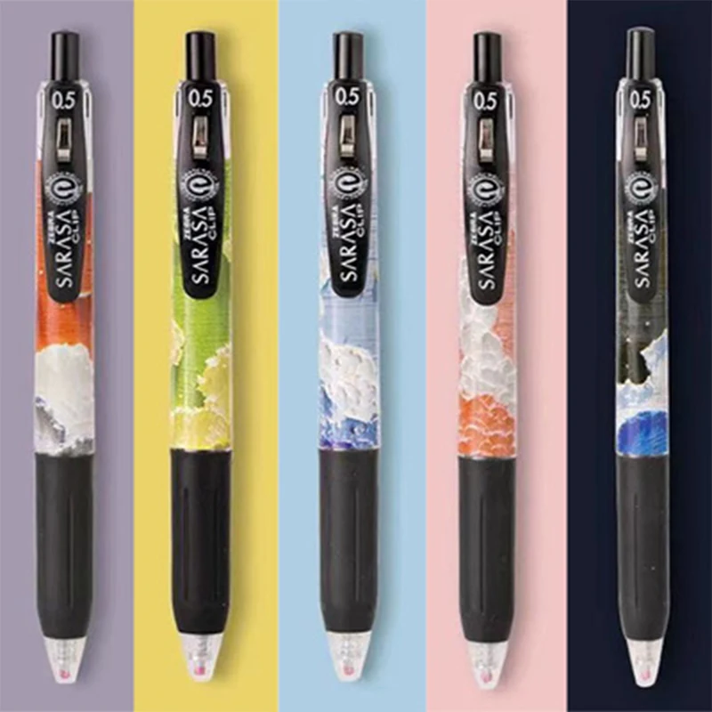 Zebra Limited Hand-painted Sky Gel Pen Black JJ15 Press Pen Quick-drying 0.5mm Office School Supplies boutonniere and wrist corsag wedding supplies wedding flower art simulation flower business celebration opening guests hand 430