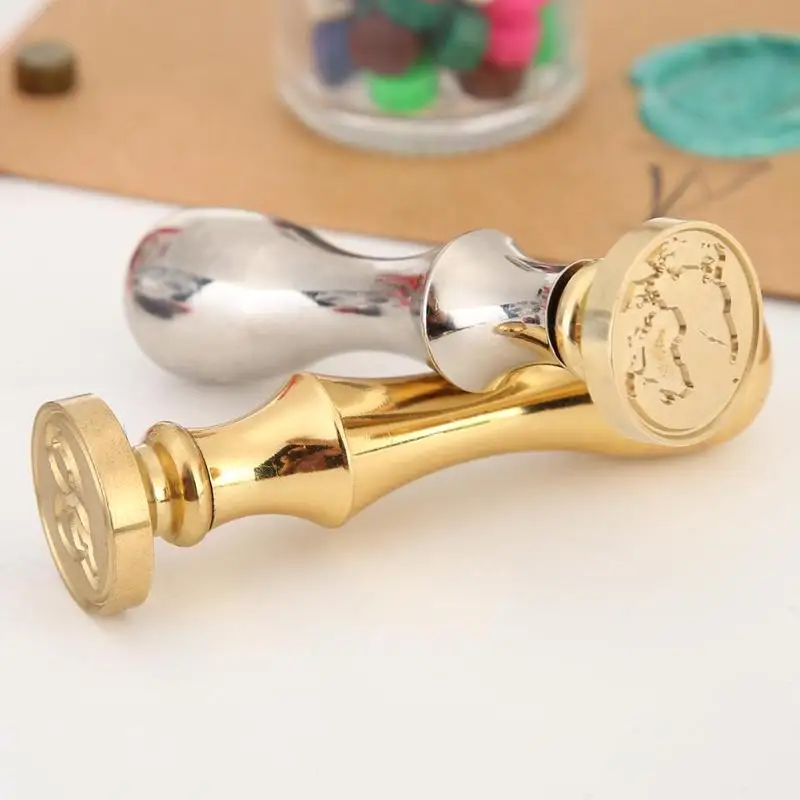 Ретро мраморная ручка металлический прочный Соединительный воск уплотнение Медная головка для таможни руководство Свадебный Воск уплотнительный штамп