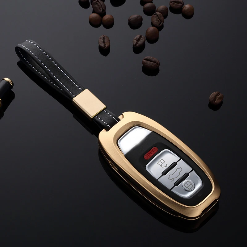 Алюминиевый сплав автомобильный умный чехол для ключей Audi A1 A3 A4 A5 A6 A7 A8 Quattro Q3 Q5 Q7