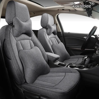 

kokololee Custom FLAX car seat covers For NISSAN Patrol Sunny QUEST Terra Navara NV200 Paladin KICKS MAXIMA Murano LANNIA seats