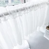 CITYINCITY double layers Curtain for kitchen White Half Transparent Sheer Tulle Short  Curtain for bar Home Decor  Customized 2
