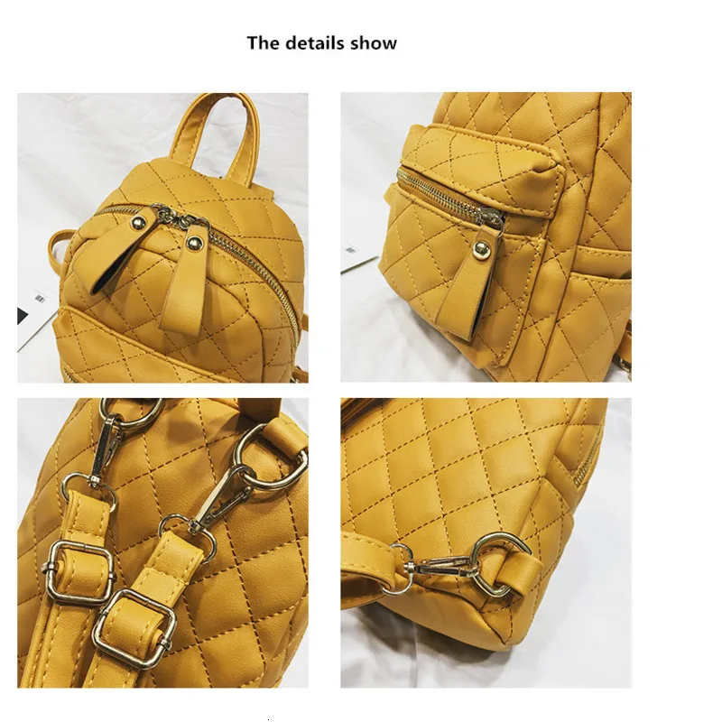 yellow backpack purse