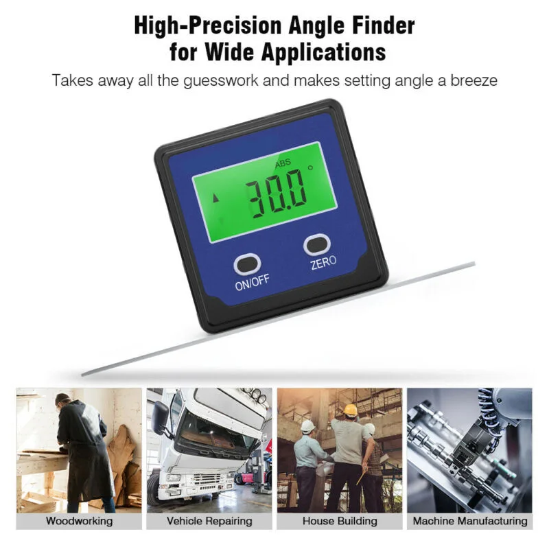  Digital Inclinometer Level Box Angle Finder Gauge Meter Bevel Measuring Tools