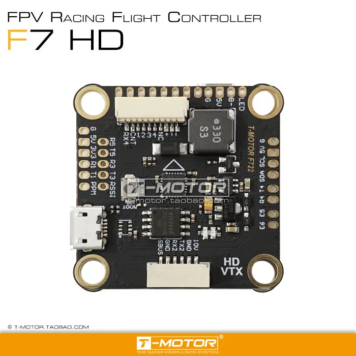 T-MOTOR Tmotor F4 F7 HD Контроллер полета комбо стек F45A V2 F55A PRO II 6S 4 в 1 ESC FPV гоночный Дрон Квадрокоптер мультиротор - Цвет: F7 DJI HD FC