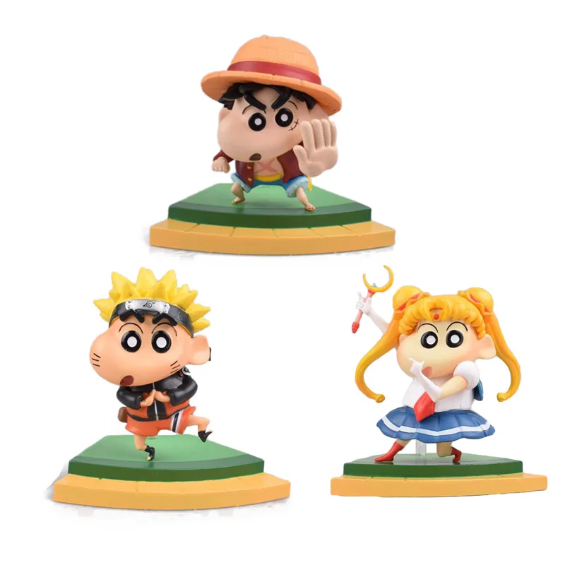 Аниме масштаб 1/10 окрашенная фигурка Crayon Shin Chan noхара Shinnosuke Cos Сейлор Мун обезьяна д