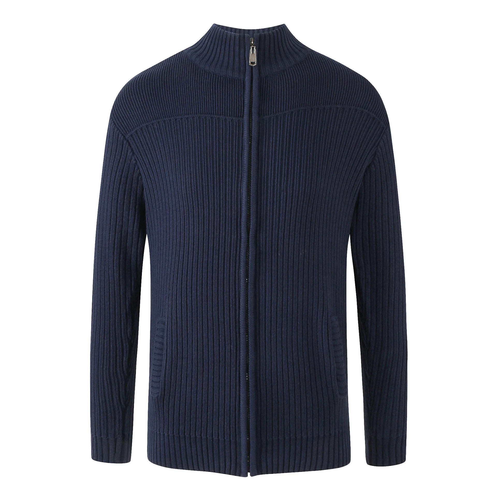 

2019 Autumn New Style MEN'S Knit Cardigan Fashion Casual Europe And America Crew Neck Zip-up Shirt MEN'S Sweater Large Size