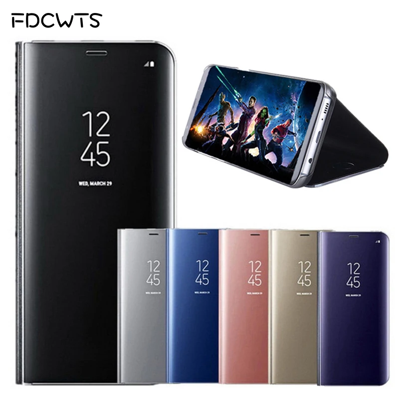 

FDCWTS Flip Cover Leather Case For Samsung Galaxy A3 2017 A5 2017 A7 2017 A320F A520F A720F Luxury Clear View Phone Case Cover